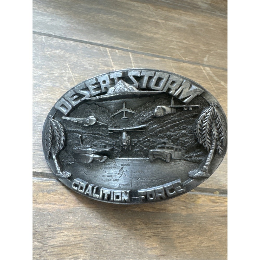 OPERATION DESERT STORM Coalition Force Belt Buckle USA Made-1991 Bergamot
